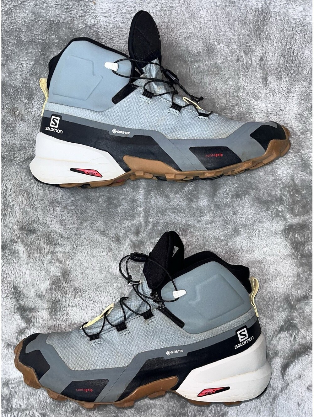 Salomon Cross Hike Mid GTX Hiking Boots Lead Stormy Gray Womens Size 8.5
